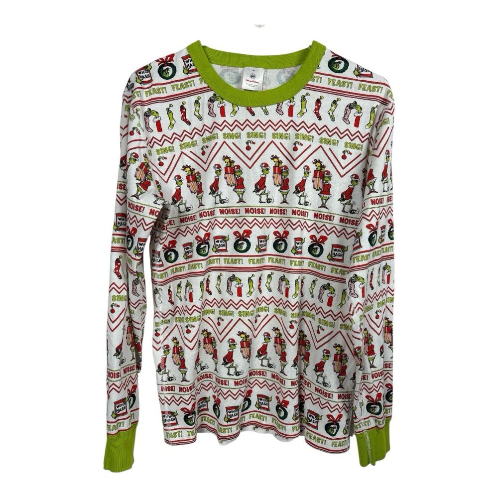 Hanna Andersson Adult M Dr. Seuss Grinch Long Sleeve Crewneck Pajama Top ONLY